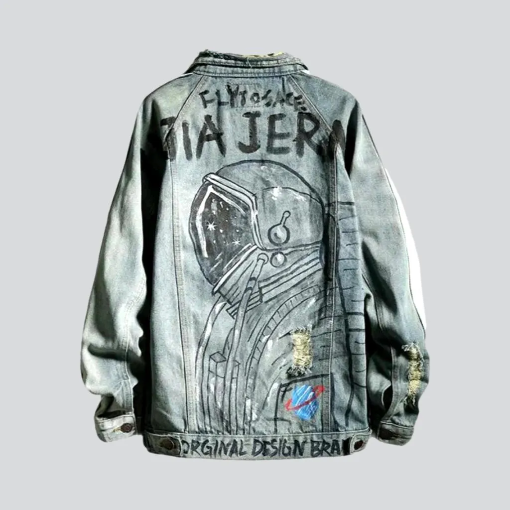 Y2k regular men's denim jacket